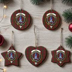 Ged Tartan Crest Christmas Ceramic Ornament