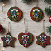 Geddes Tartan Crest Christmas Ceramic Ornament