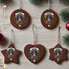 Geddes Tartan Crest Christmas Ceramic Ornament