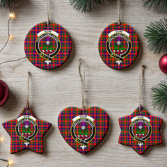 Gow (of Skeoch) Tartan Crest Christmas Ceramic Ornament