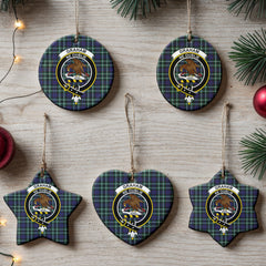 Graham of Montrose Modern Tartan Crest Christmas Ceramic Ornament