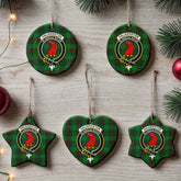 Halkerston Tartan Crest Christmas Ceramic Ornament