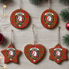Hepburn Tartan Crest Christmas Ceramic Ornament