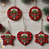 Hogg Tartan Crest Christmas Ceramic Ornament