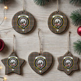 Kennedy Weathered Tartan Crest Christmas Ceramic Ornament
