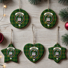 Kincaid Tartan Crest Christmas Ceramic Ornament
