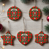 Lennox (Lennox Kincaid) Tartan Crest Christmas Ceramic Ornament