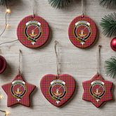 Lumsden Modern Tartan Crest Christmas Ceramic Ornament