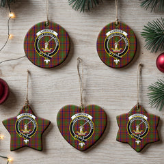 Lumsden Tartan Crest Christmas Ceramic Ornament