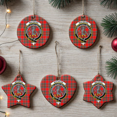 MacBean Tartan Crest Christmas Ceramic Ornament