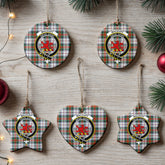 MacDuff Dress Ancient Tartan Crest Christmas Ceramic Ornament
