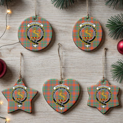 MacKintosh Ancient Tartan Crest Christmas Ceramic Ornament