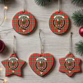 MacLaine of Loch Buie Tartan Crest Christmas Ceramic Ornament