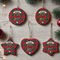 MacPhail Clan Tartan Crest Christmas Ceramic Ornament