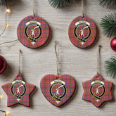 MacRae Ancient Tartan Crest Christmas Ceramic Ornament