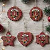 McAlister Modern Tartan Crest Christmas Ceramic Ornament