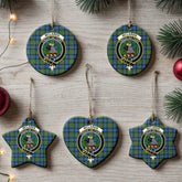 McLaren Ancient Tartan Crest Christmas Ceramic Ornament