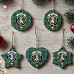 McLean Hunting Ancient Tartan Crest Christmas Ceramic Ornament