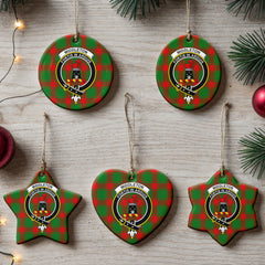 Middleton Modern Tartan Crest Christmas Ceramic Ornament