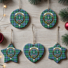 Morrison Ancient Tartan Crest Christmas Ceramic Ornament