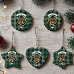 Mow Tartan Crest Christmas Ceramic Ornament