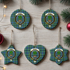 Mowat Ancient Tartan Crest Christmas Ceramic Ornament