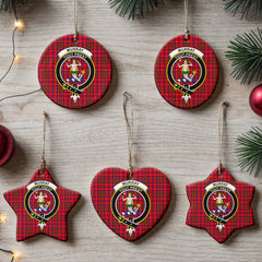 Murray of Tulloch Modern Tartan Crest Christmas Ceramic Ornament