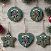Ogilvie Hunting Ancient Tartan Crest Christmas Ceramic Ornament