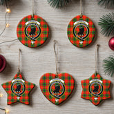 Turnbull Dress Tartan Crest Christmas Ceramic Ornament