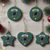 Turnbull Hunting Tartan Crest Christmas Ceramic Ornament