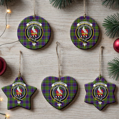 Whiteford Tartan Crest Christmas Ceramic Ornament