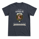 Ainslie Tartan Crest Mischief and Mayhem T-shirt