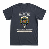 Baillie Ancient Tartan Crest Mischief and Mayhem T-shirt