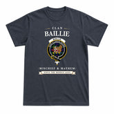 Baillie Tartan Crest Mischief and Mayhem T-shirt