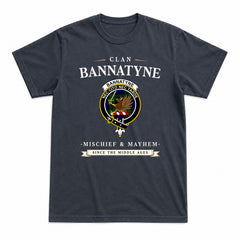 Bannatyne Tartan Crest Mischief and Mayhem T-shirt