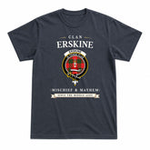 Erskine Modern Tartan Crest Mischief and Mayhem T-shirt