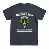 Henderson Modern Tartan Crest Mischief and Mayhem T-shirt