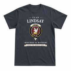 Lindsay Weathered Tartan Crest Mischief and Mayhem T-shirt