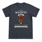 MacDuff Hunting Modern Tartan Crest Mischief and Mayhem T-shirt