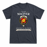 MacIver Modern Tartan Crest Mischief and Mayhem T-shirt