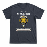 MacLeod of Lewis Ancient Tartan Crest Mischief and Mayhem T-shirt