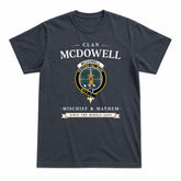 McDowell (MacDowell) Tartan Crest Mischief and Mayhem T-shirt