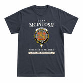 McIntosh Ancient Tartan Crest Mischief and Mayhem T-shirt