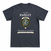 Paisley District Tartan Crest Mischief and Mayhem T-shirt