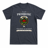 Primrose Tartan Crest Mischief and Mayhem T-shirt