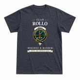 Rollo Modern Tartan Crest Mischief and Mayhem T-shirt