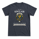 Sinclair Hunting Modern Tartan Crest Mischief and Mayhem T-shirt