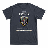 Taylor Weathered Tartan Crest Mischief and Mayhem T-shirt