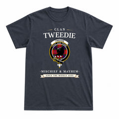 Tweedie Tartan Crest Mischief and Mayhem T-shirt