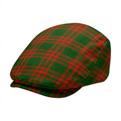 Menzies Green Modern Tartan Flat Caps